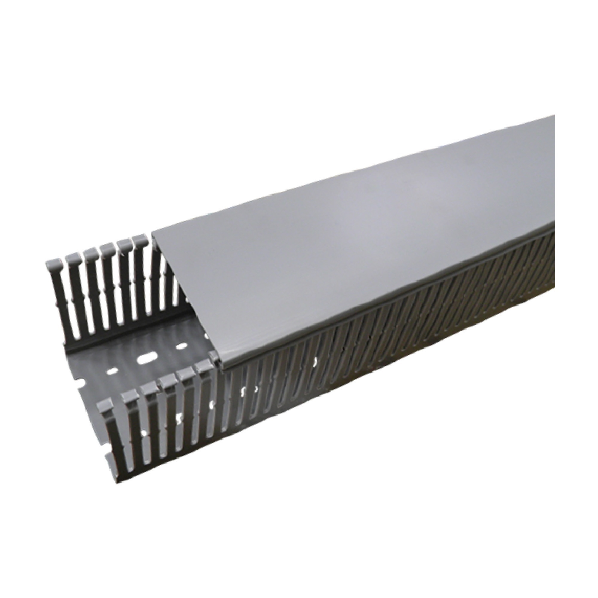 Máng nhựa răng lược màu xám 100 x 100mm, dài 2 mét TWDN100X100LG2