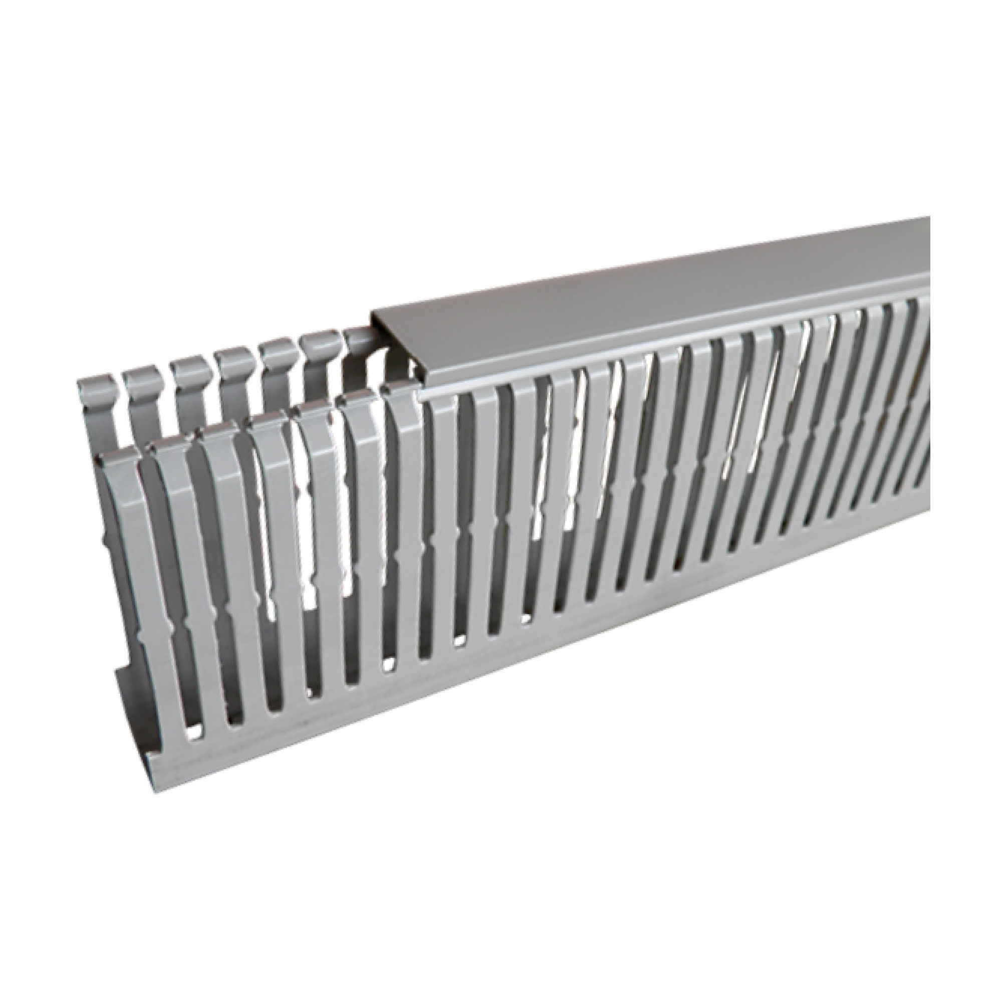 Máng nhựa răng lược màu xám 25 x 100mm, dài 2 mét TWDN25X100LG2
