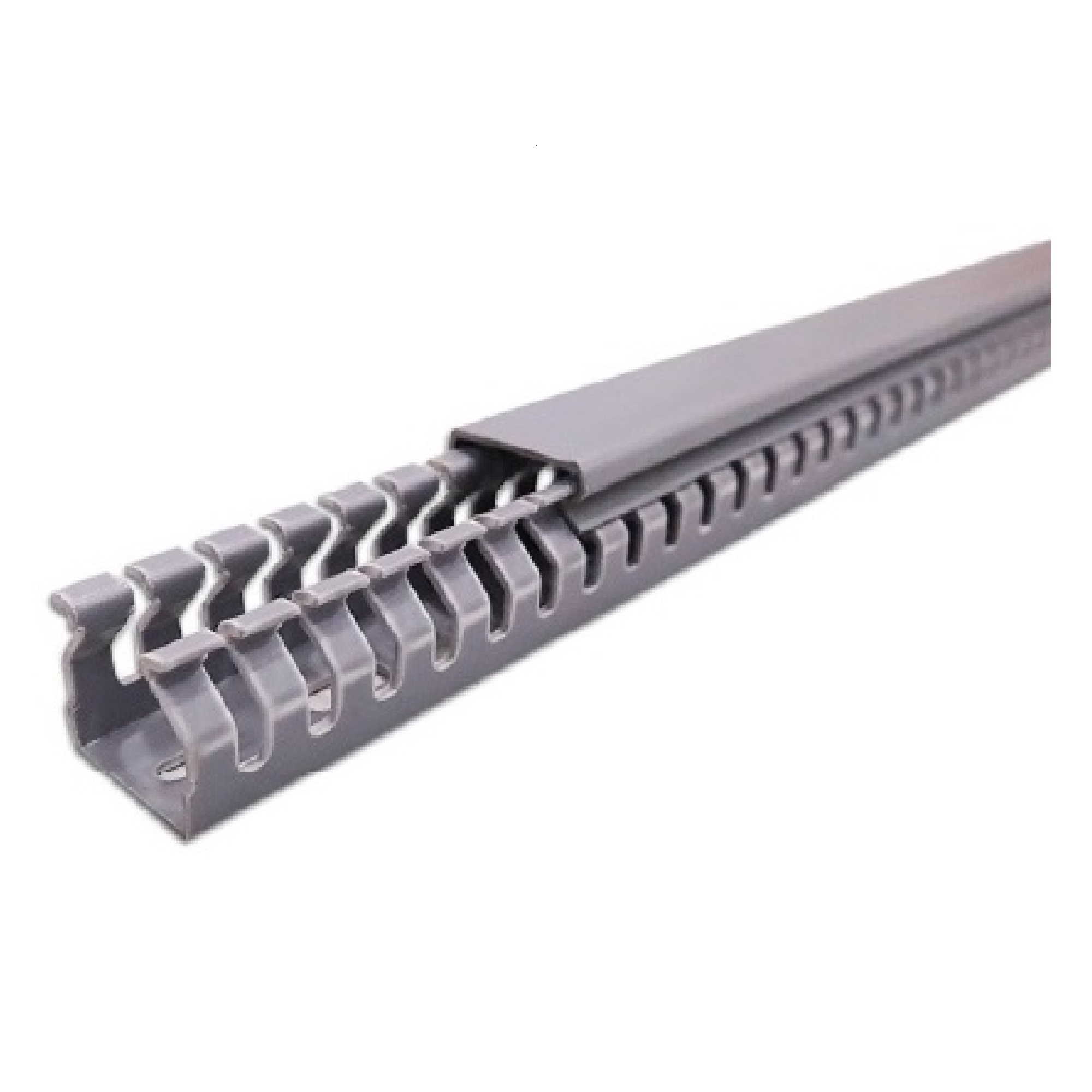 Máng nhựa răng lược màu xám 25 x 25mm, dài 2 mét TWDN25X25LG2