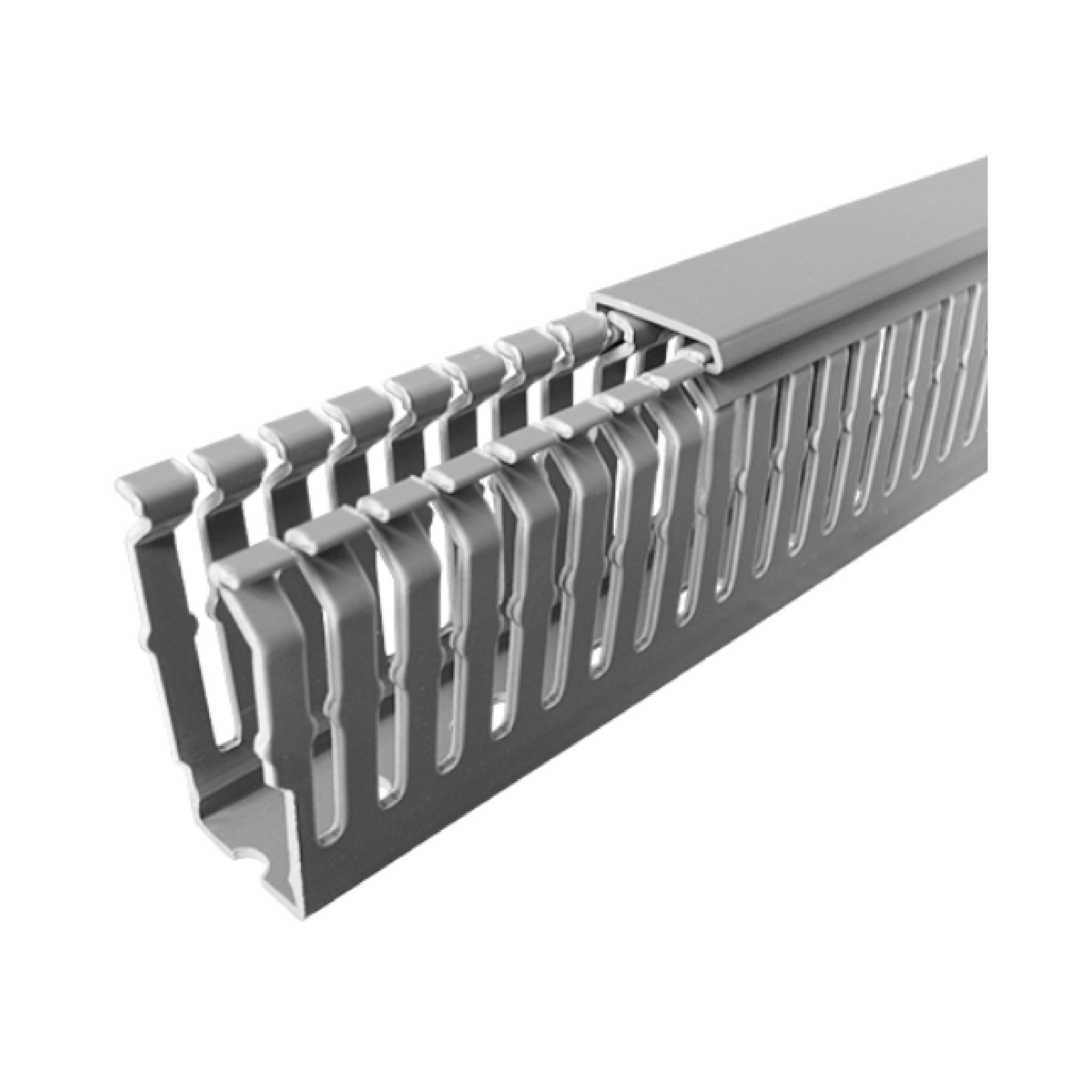 Máng nhựa răng lược màu xám 25 x 60mm, dài 2 mét TWDN25X60LG2