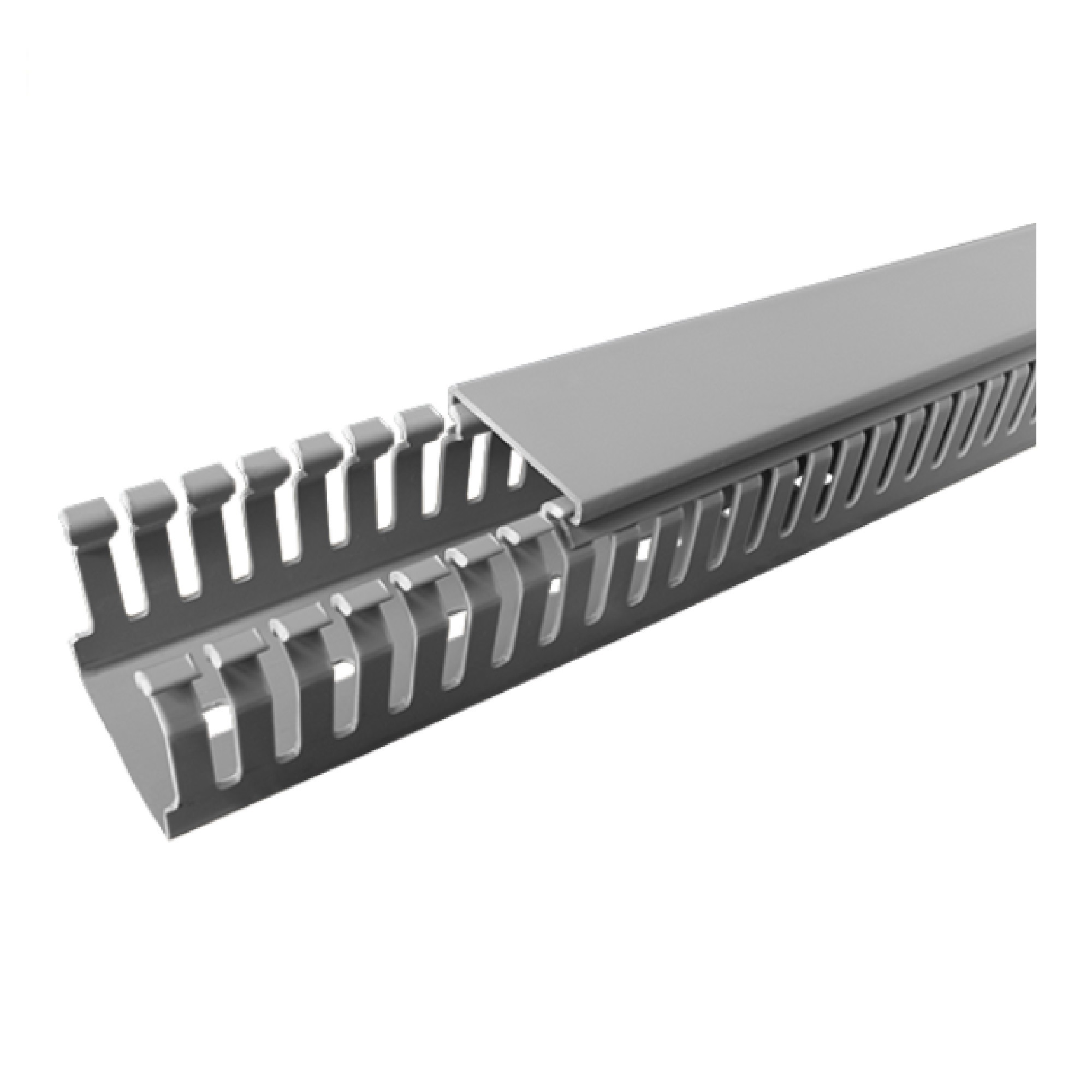 Máng nhựa răng lược màu xám 40 x 40mm, dài 2 mét TWDN40X40LG2