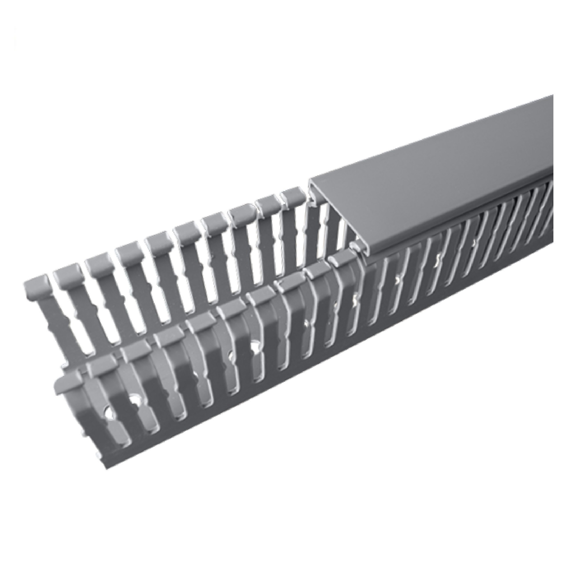 Máng nhựa răng lược màu xám 40 x 0mm, dài 2 mét