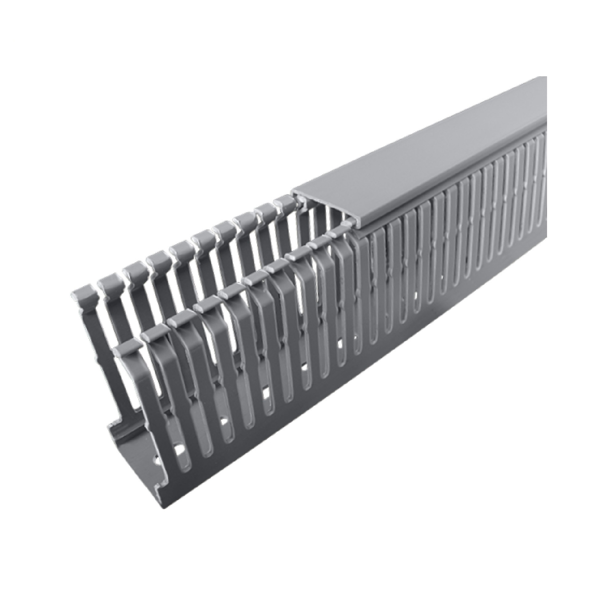 Máng nhựa răng lược màu xám 40 x 80mm, dài 2 mét TWDN40X80LG2
