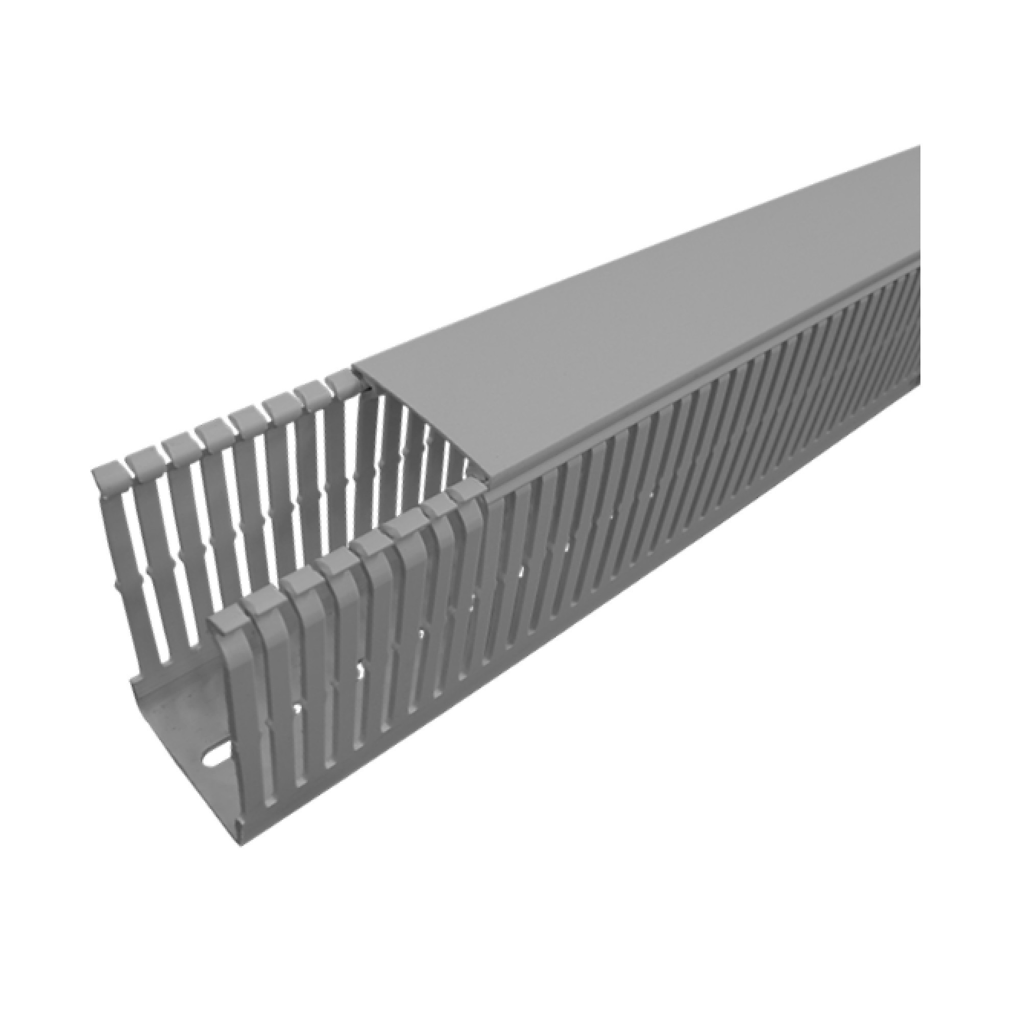 Máng nhựa răng lược màu xám 60 x 100mm, dài 2 mét TWDN60X100LG2