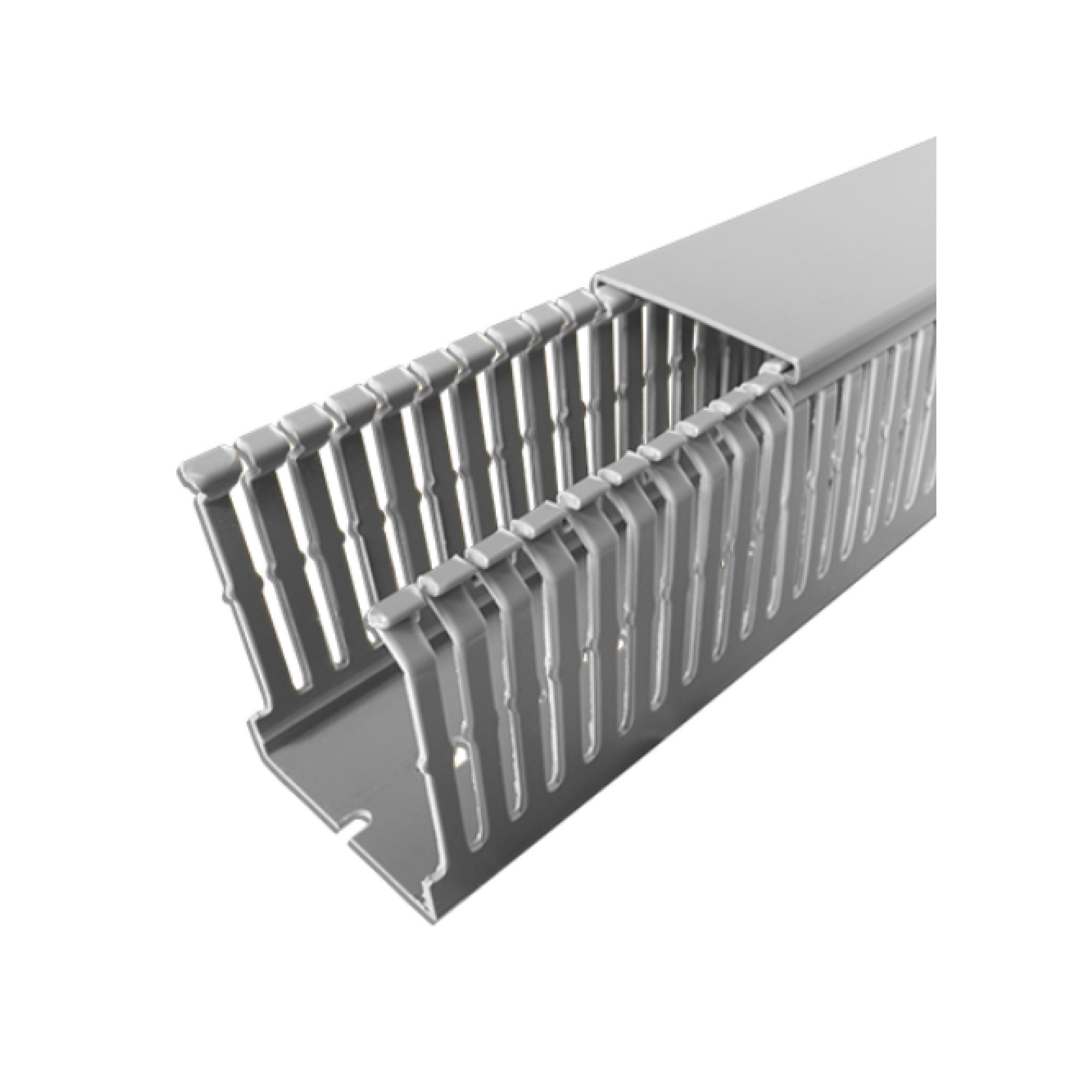 Máng nhựa răng lược màu xám 60 x 80mm, dài 2 mét TWDN60X80LG2