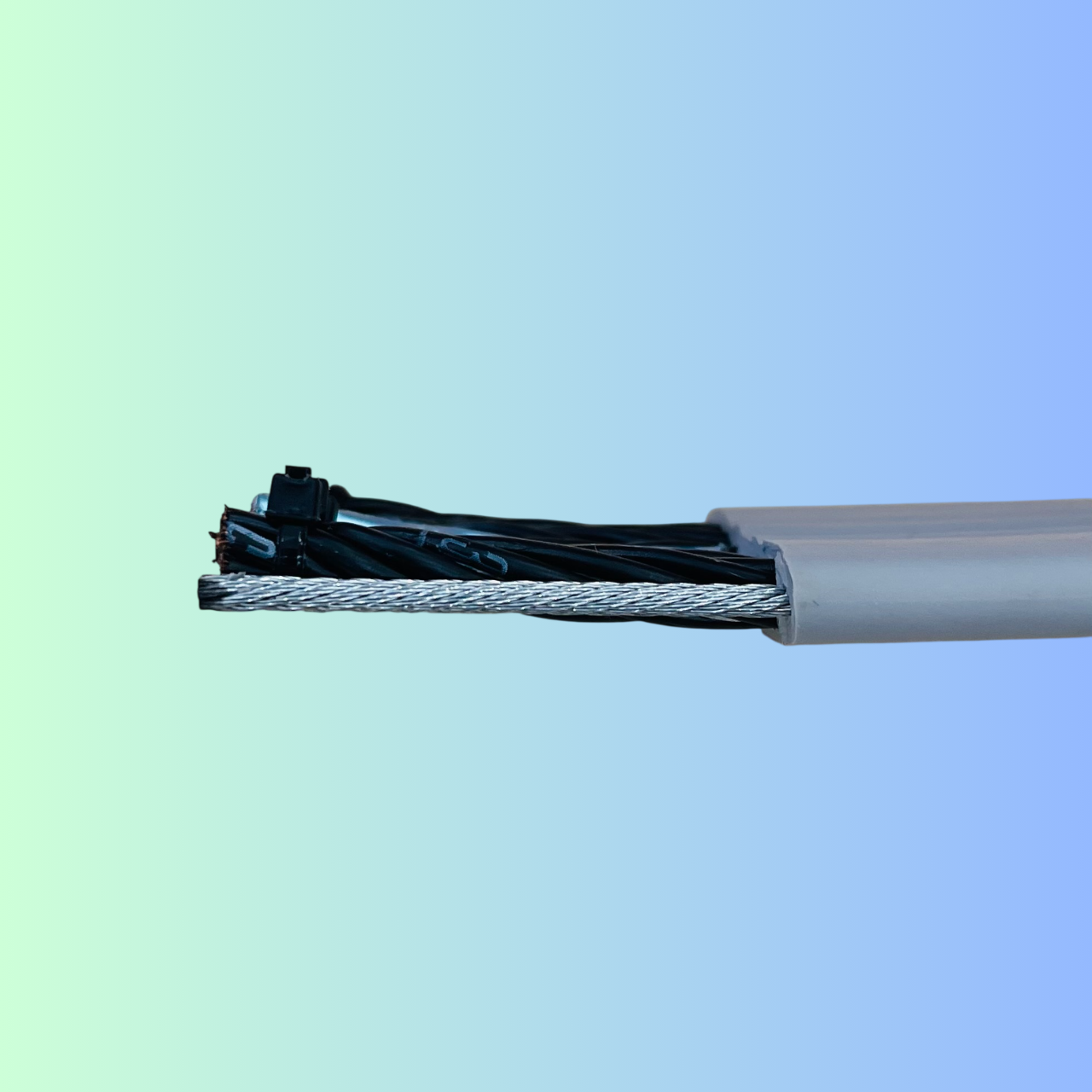 28 ruột+ 4 ruột chống nhiễu+ 2 sợi thép<br>Dây cáp điện (dây Cordon) thang máy DATWYLER