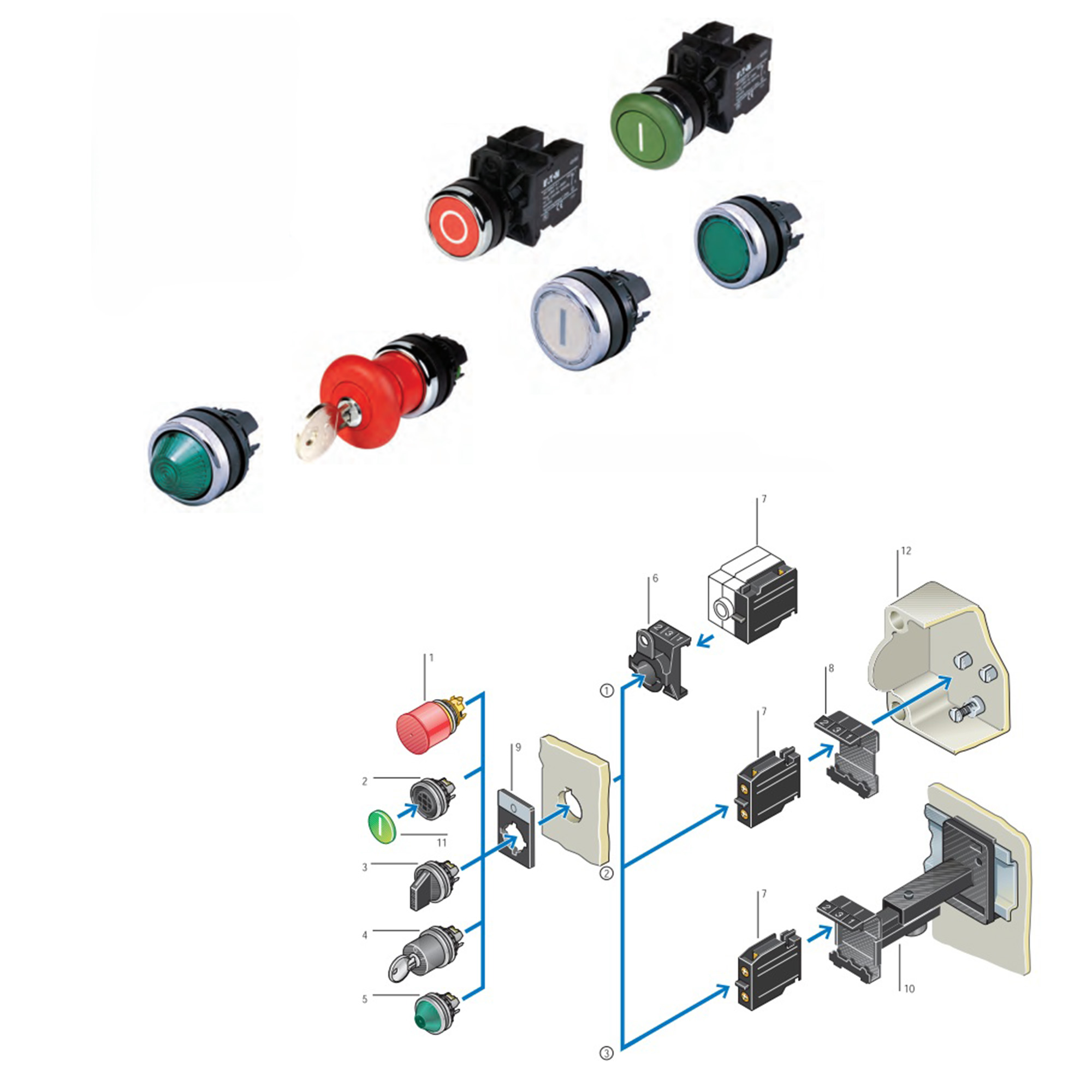 Đèn báo nút nhấn công nghiệp - A22 Series