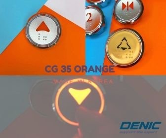 CG35 Orange Elevator Call Button Ø35