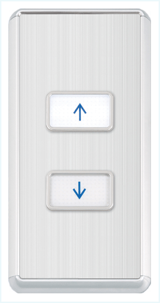 DELUXE White LED Rectangular Elevator Button