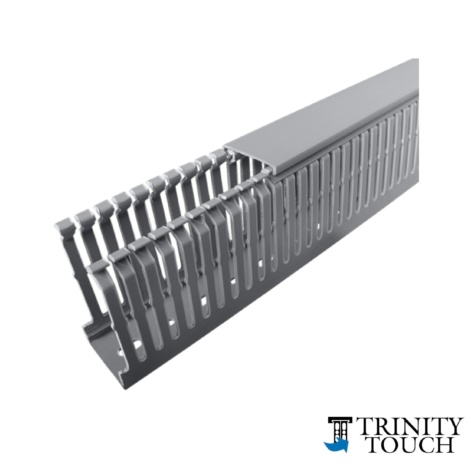 Máng nhựa răng lược màu xám 40 x 80mm, dài 2 mét TWDN40X80LG2