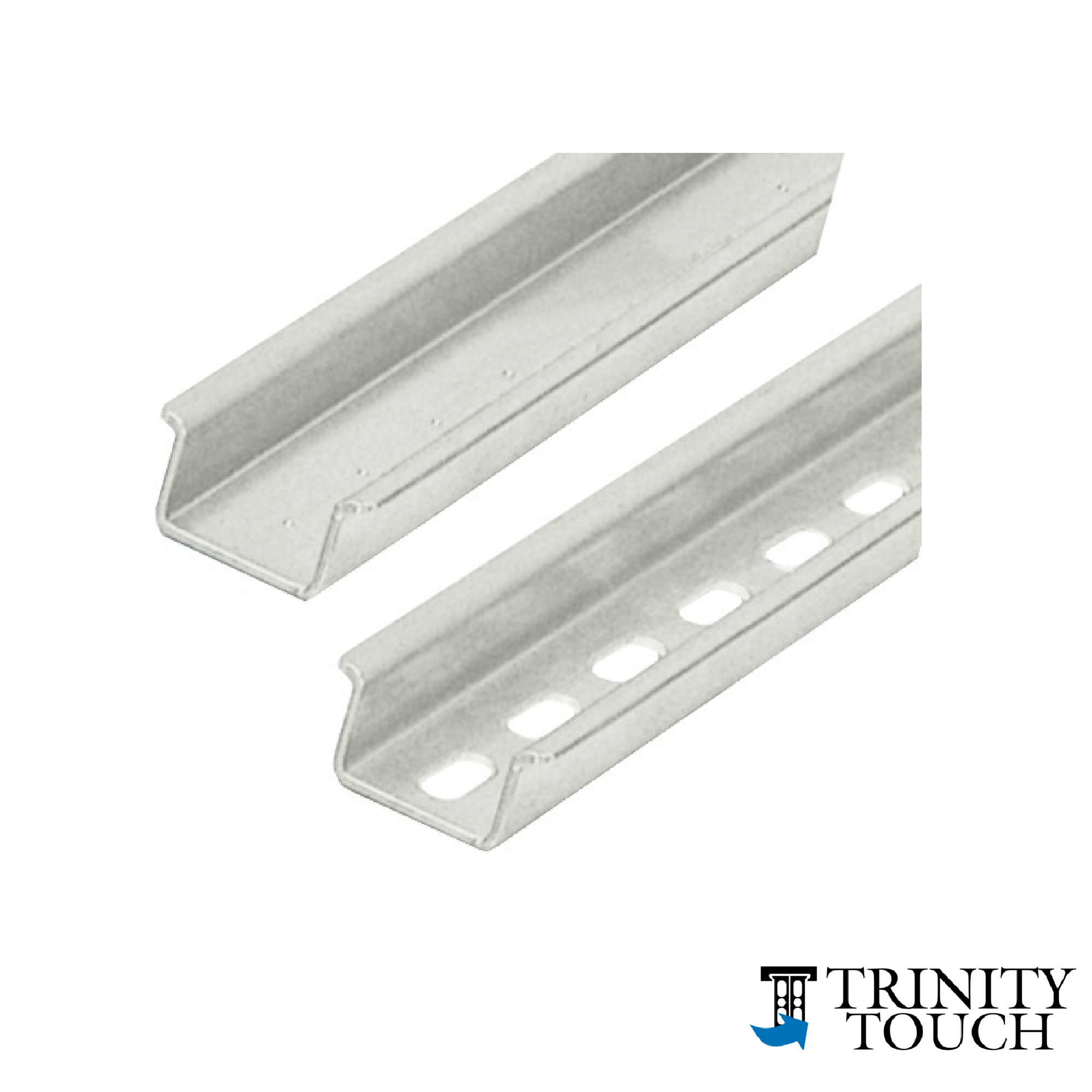 Thanh ray thép mạ kẽm, đột lỗ 15mm/M6, cây 2m TDR3- 35/15/PERFORATED/2M