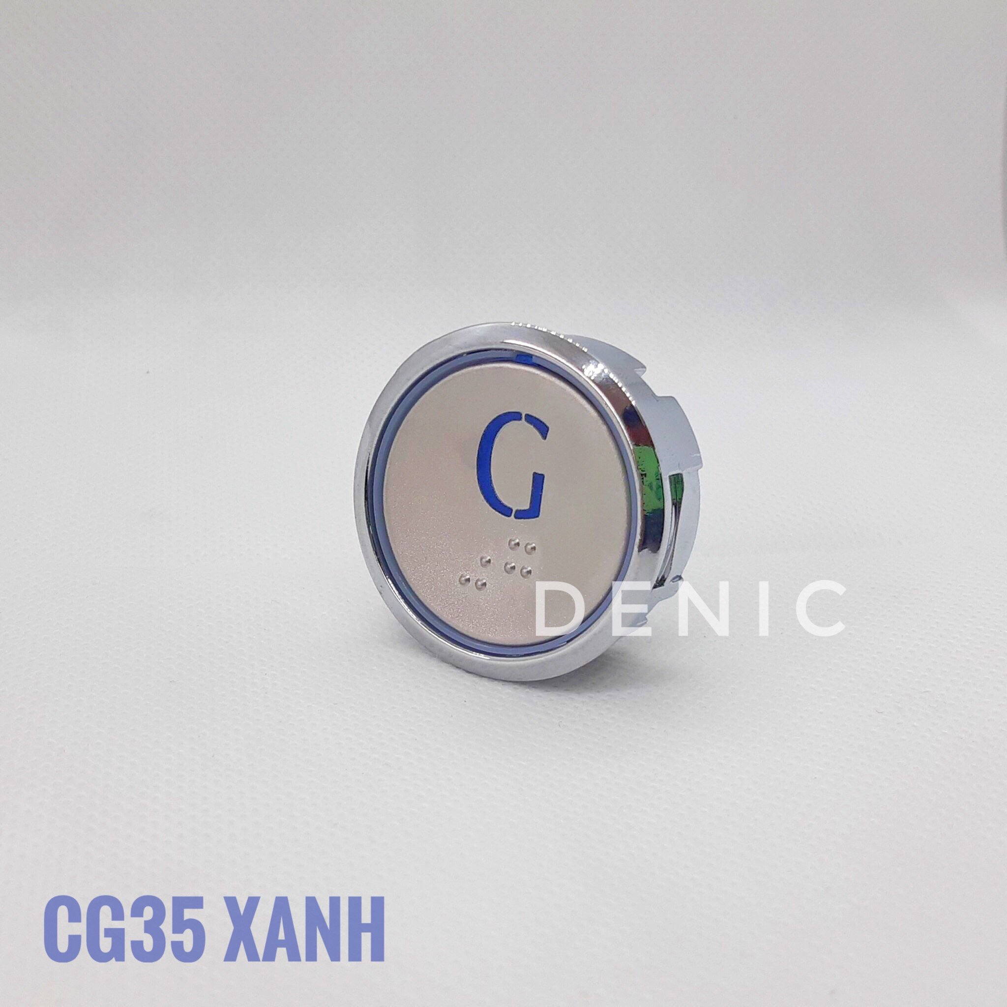 CG35 Blue Elevator Call Button Ø35