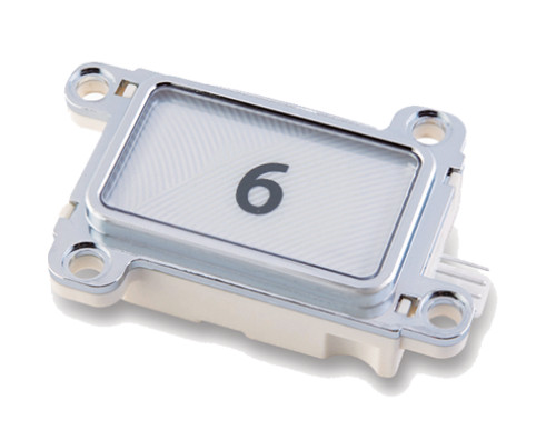 DELUXE White LED Rectangular Elevator Button