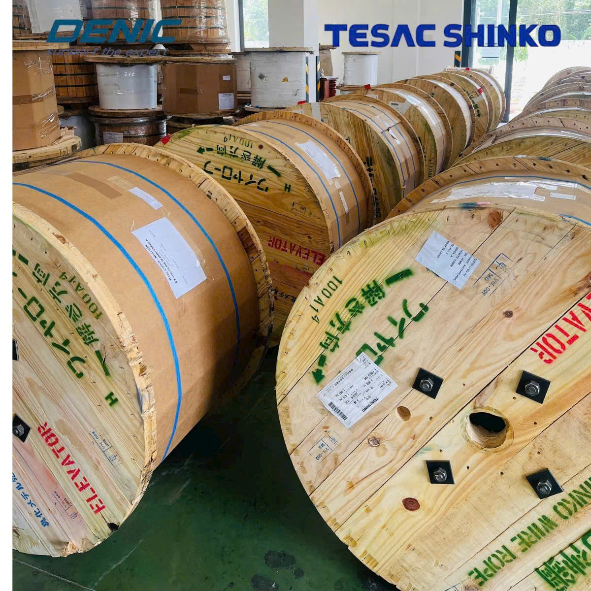8x(S)19+FC<br>Cáp thép tải thang máy Nhật Bản<br>Hãng KOBELCO thương hiệu Tesac Shinko