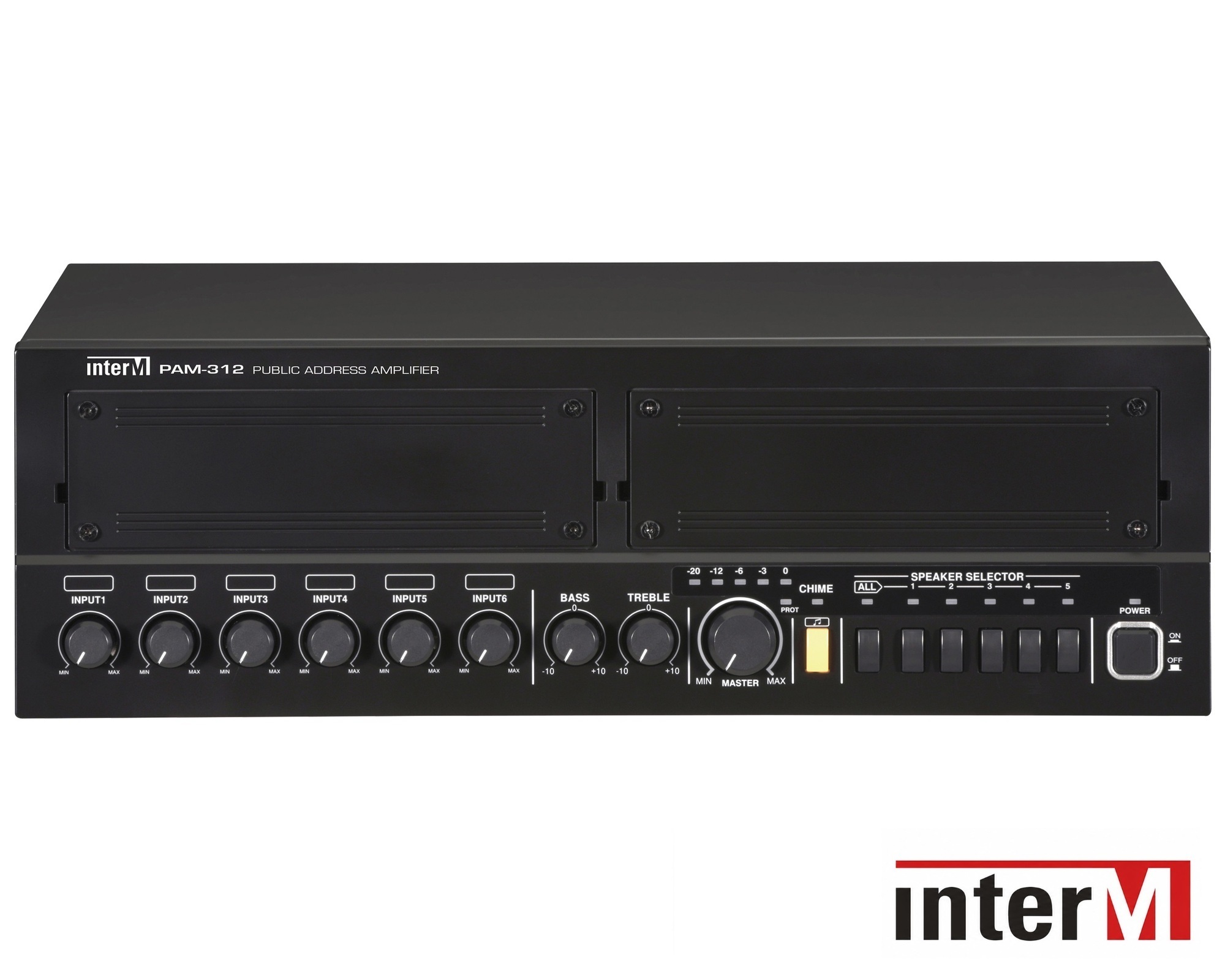 Mixing Amplifier - Amply kèm bộ trộn 120W, 2 khe cắm mở rộng, 5 vùng loa PAM-312