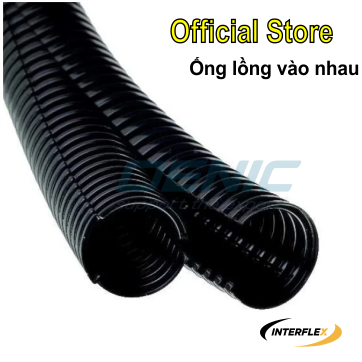 Ống gân ruột gà xẻ rãnh lồng đôi nhựa chống cháy phi 80, D80 cuộn 10m TCT-70N