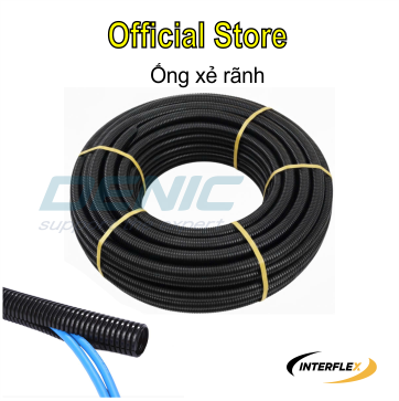 Ống gân ruột gà có xẻ sẵn nhựa chống cháy phi 34, d34 cuộn 50m AGT-29N/C