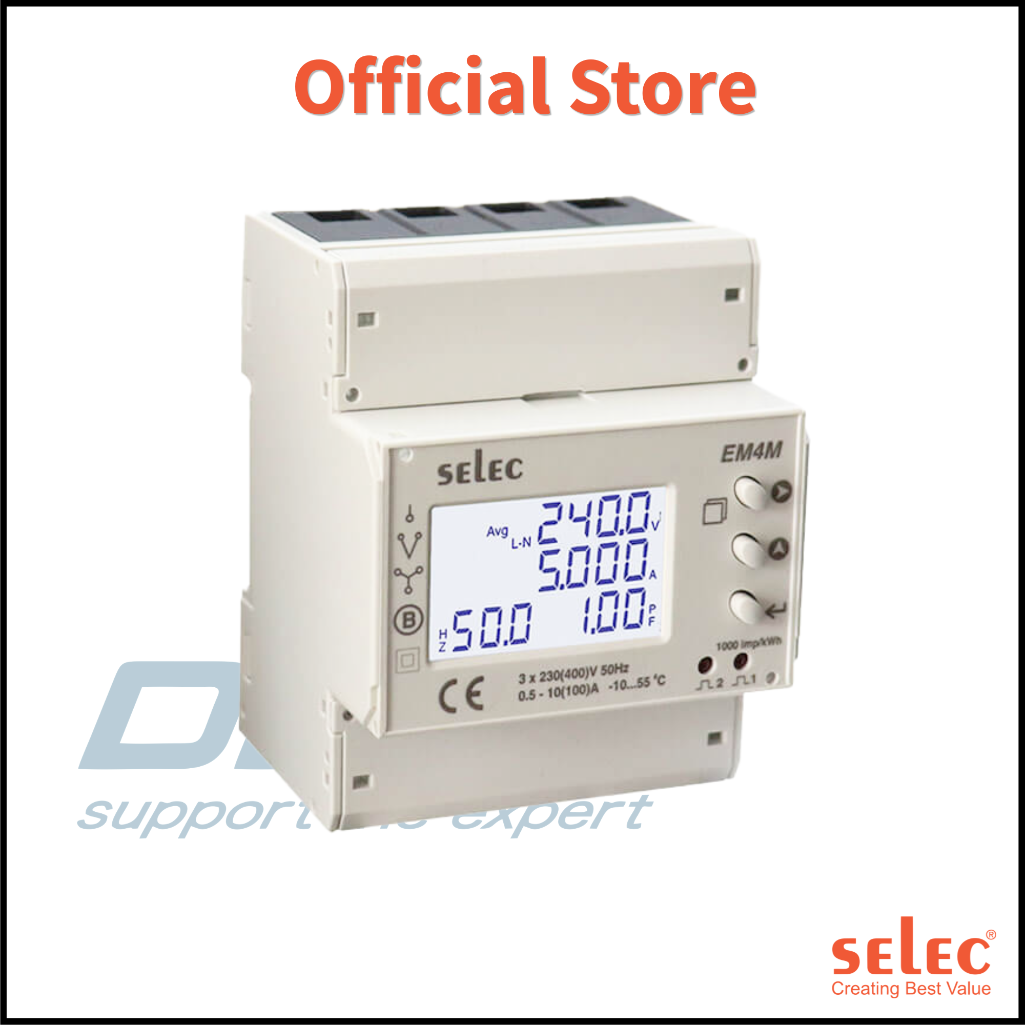 Đồng hồ đo điện năng EM4M-3P-C-100A
