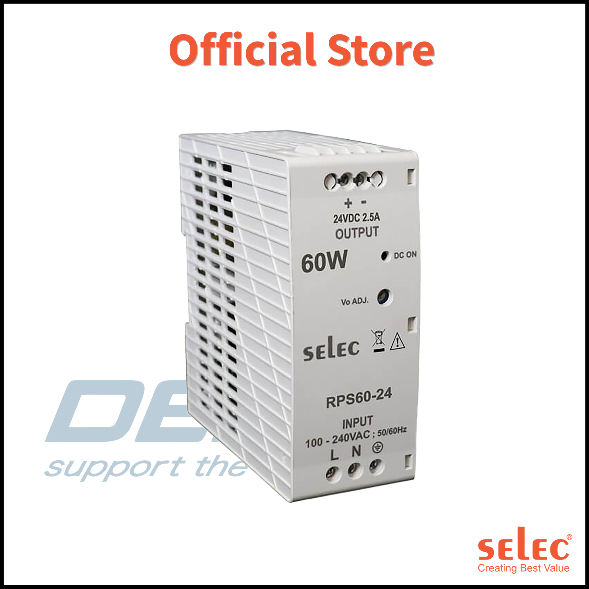 Bộ nguồn 2.5A - 24VDC RPS60-24