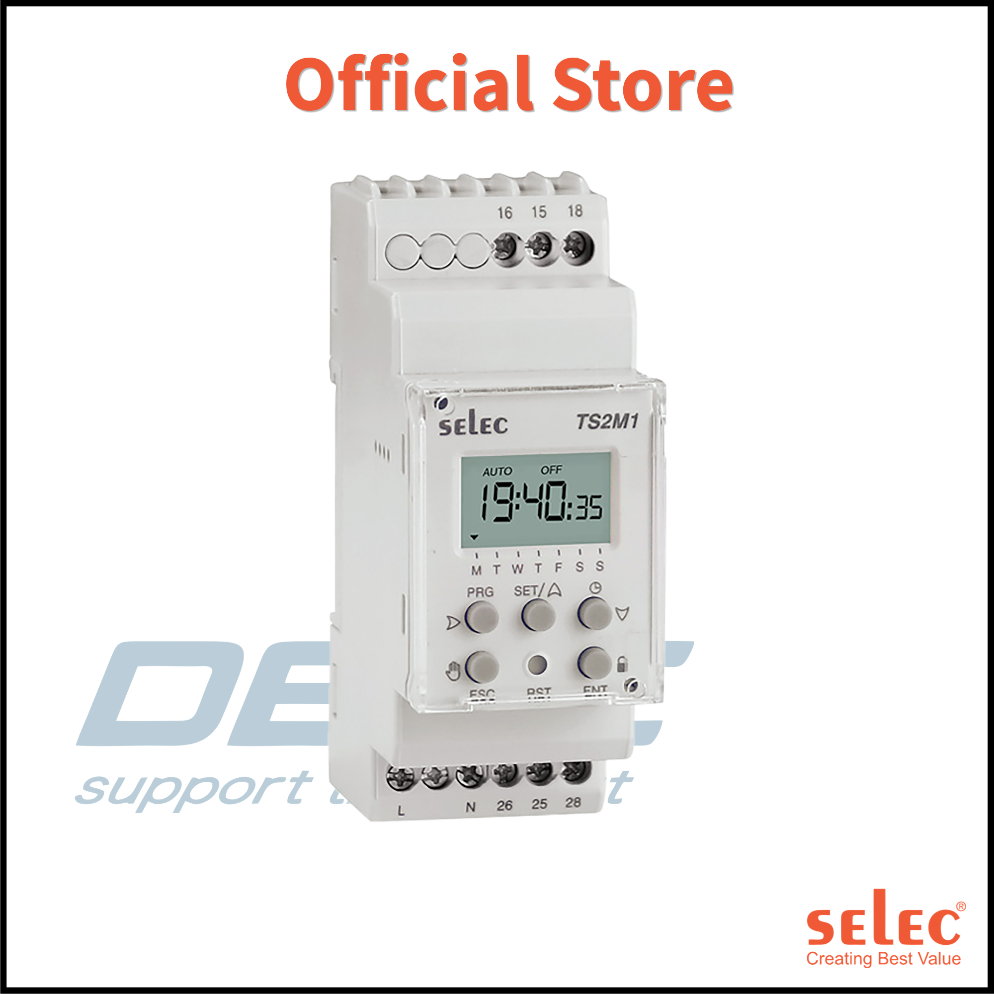 Bộ định thời gian TS2M1-2-16A-230V