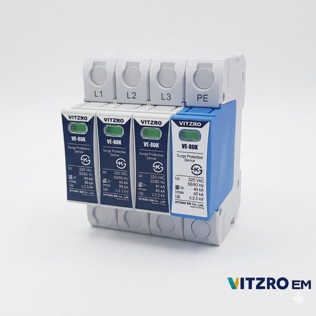 Thiết bị chống sét lan truyền VE-80K 4P